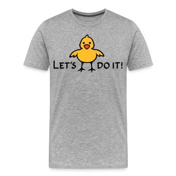 Let's do it! - Männer Premium Bio T-Shirt - Grau meliert - Vorne - Damien (186cm)