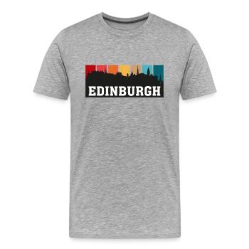 Édimbourg en Écosse - T-shirt bio Premium Homme - gris chiné - Devant - Damien (186cm)
