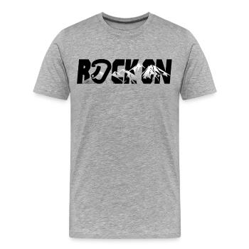 Alpiniste escalade alpiniste - T-shirt bio Premium Homme - gris chiné - Devant - Damien (186cm)