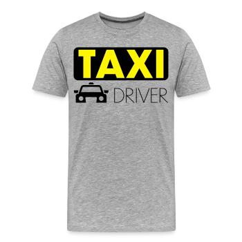 Conducteur de taxi - T-shirt bio Premium Homme - gris chiné - Devant - Damien (186cm)