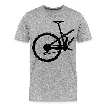 VTT arrière - T-shirt bio Premium Homme - gris chiné - Devant - Damien (186cm)