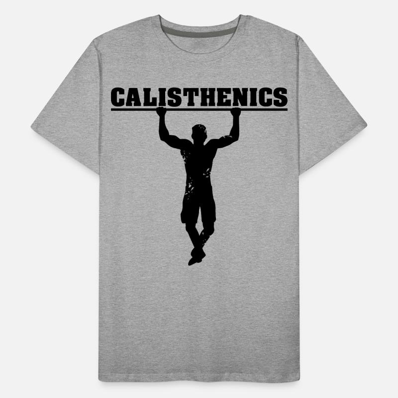 calisthenics pullups symbol workout workout nature Men's Premium Organic T-Shirt