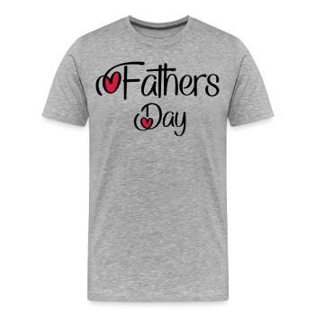 Father's Day - Men's Premium Organic T-Shirt - heather grey - Front - Damien (186cm)