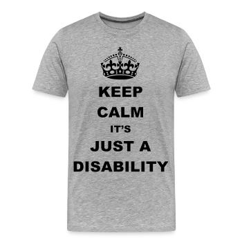 Stay calm, it's just a handicap. Humour* - Men's Premium Organic T-Shirt - heather grey - Front - Damien (186cm)