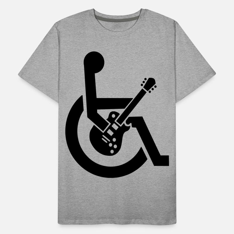 Rollstuhl, Rollstuhl, Gitarre, Gitarrist, Behinderung* Männer Premium Bio T-Shirt