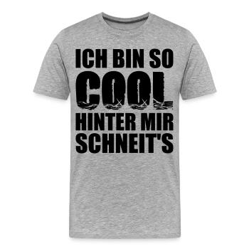 Coole Sprüche - Männer Premium Bio T-Shirt - Grau meliert - Vorne - Damien (186cm)