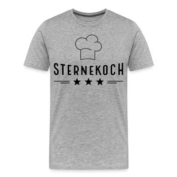 Sternekoch - Männer Premium Bio T-Shirt - Grau meliert - Vorne - Damien (186cm)