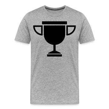 cup - Men's Premium Organic T-Shirt - heather grey - Front - Damien (186cm)