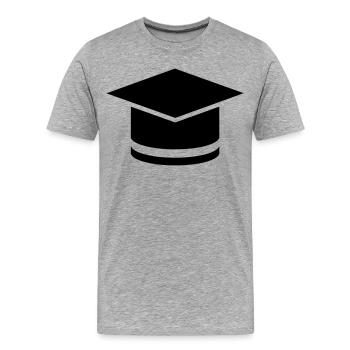 Chapeau de docteur - T-shirt bio Premium Homme - gris chiné - Devant - Damien (186cm)