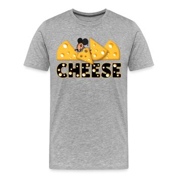Fromage - T-shirt bio Premium Homme - gris chiné - Devant - Damien (186cm)