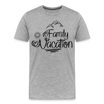 Ferien mit der Familie - Männer Premium Bio T-Shirt - Grau meliert - Vorne - Damien (186cm)