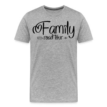 Vacances en famille - T-shirt bio Premium Homme - gris chiné - Devant - Damien (186cm)