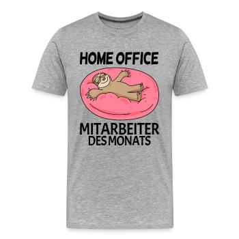 Mitarbeiter des Monats - Männer Premium Bio T-Shirt - Grau meliert - Vorne - Damien (186cm)