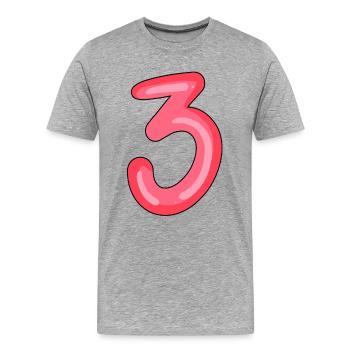3 - T-shirt bio Premium Homme - gris chiné - Devant - Damien (186cm)