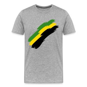 Jamaïque - T-shirt bio Premium Homme - gris chiné - Devant - Damien (186cm)