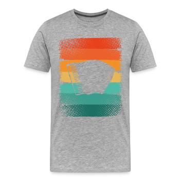 Accordion - Men's Premium Organic T-Shirt - heather grey - Front - Damien (186cm)