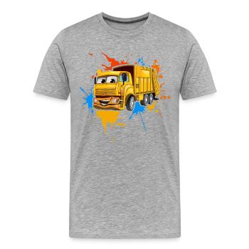Garbage collection - Men's Premium Organic T-Shirt - heather grey - Front - Damien (186cm)