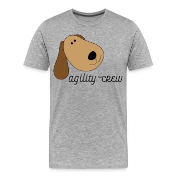 Agility-Crew - Männer Premium Bio T-Shirt - Grau meliert - Vorne - Damien (186cm)