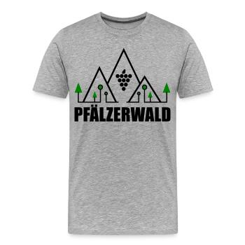 Forêt du Palatinat - T-shirt bio Premium Homme - gris chiné - Devant - Damien (186cm)
