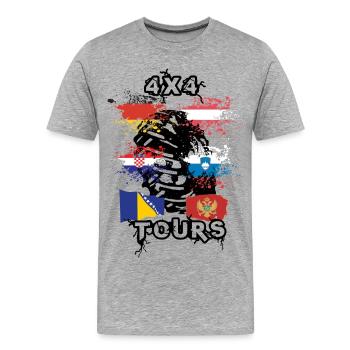Offroad Länder Tour - Männer Premium Bio T-Shirt - Grau meliert - Vorne - Damien (186cm)