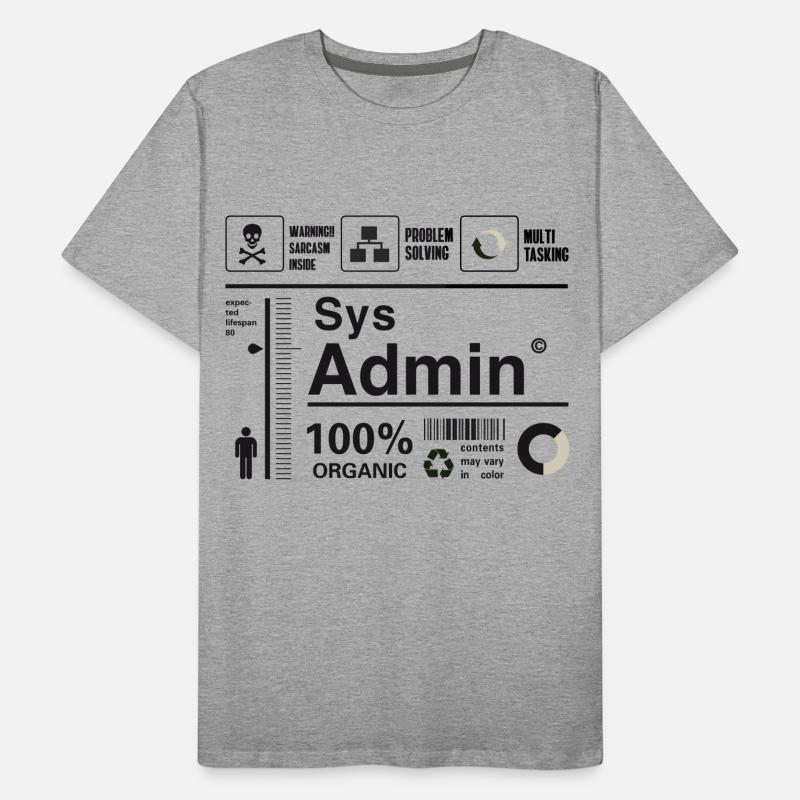 sys admin computer nerd pc kit programmer humor lo Men's Premium Organic T-Shirt