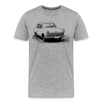 GAZ M-21 Volga - T-shirt bio Premium Homme - gris chiné - Devant - Damien (186cm)