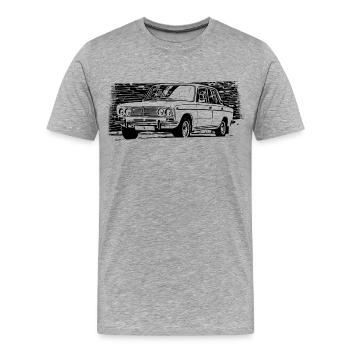 WAS 2103 Lada 1500 Schiguli - T-shirt bio Premium Homme - gris chiné - Devant - Damien (186cm)
