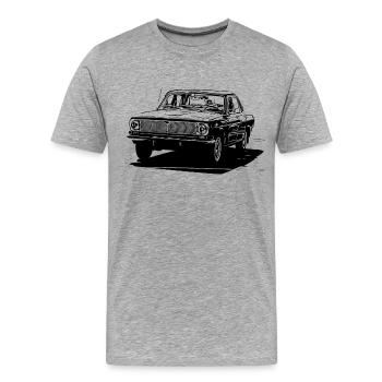 GAZ-24 Volga - T-shirt bio Premium Homme - gris chiné - Devant - Damien (186cm)