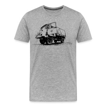 Robur LO 2002 A - Men's Premium Organic T-Shirt - heather grey - Front - Damien (186cm)