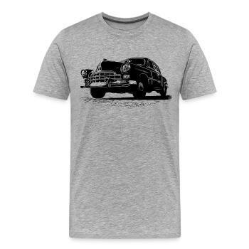 GAZ 12 PIÈCES - T-shirt bio Premium Homme - gris chiné - Devant - Damien (186cm)