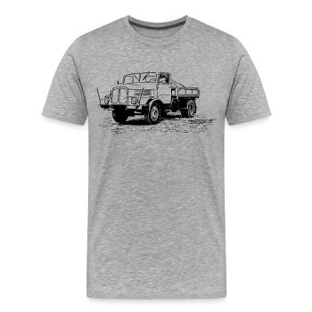 IFA H3 Kipper - Männer Premium Bio T-Shirt - Grau meliert - Vorne - Damien (186cm)
