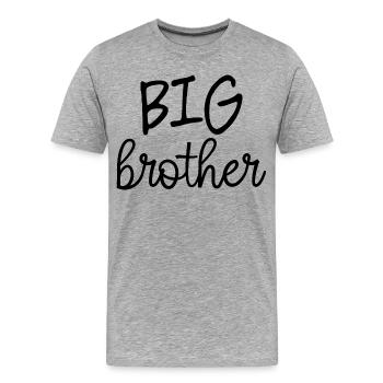 Big brother - Men's Premium Organic T-Shirt - heather grey - Front - Damien (186cm)