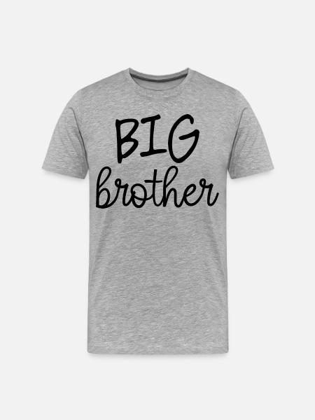 Großer Bruder - Männer Premium Bio T-Shirt - Grau meliert