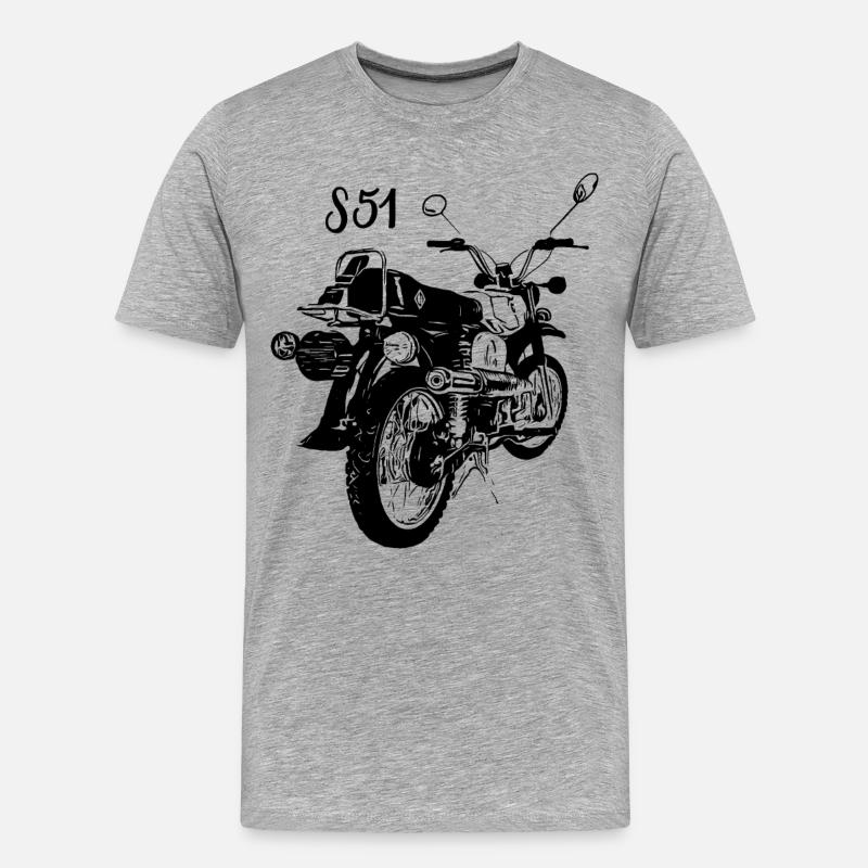 S51 - Männer Premium Bio T-Shirt - Grau meliert