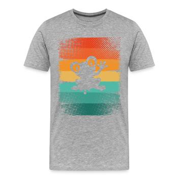 Grenouille - T-shirt bio Premium Homme - gris chiné - Devant - Damien (186cm)