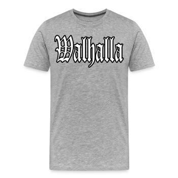 walhalla odin thor viking viking sticker shirt - Men's Premium Organic T-Shirt - heather grey - Front - Damien (186cm)