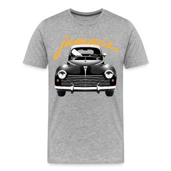 Never 203 - Men's Premium Organic T-Shirt - heather grey - Front - Damien (186cm)