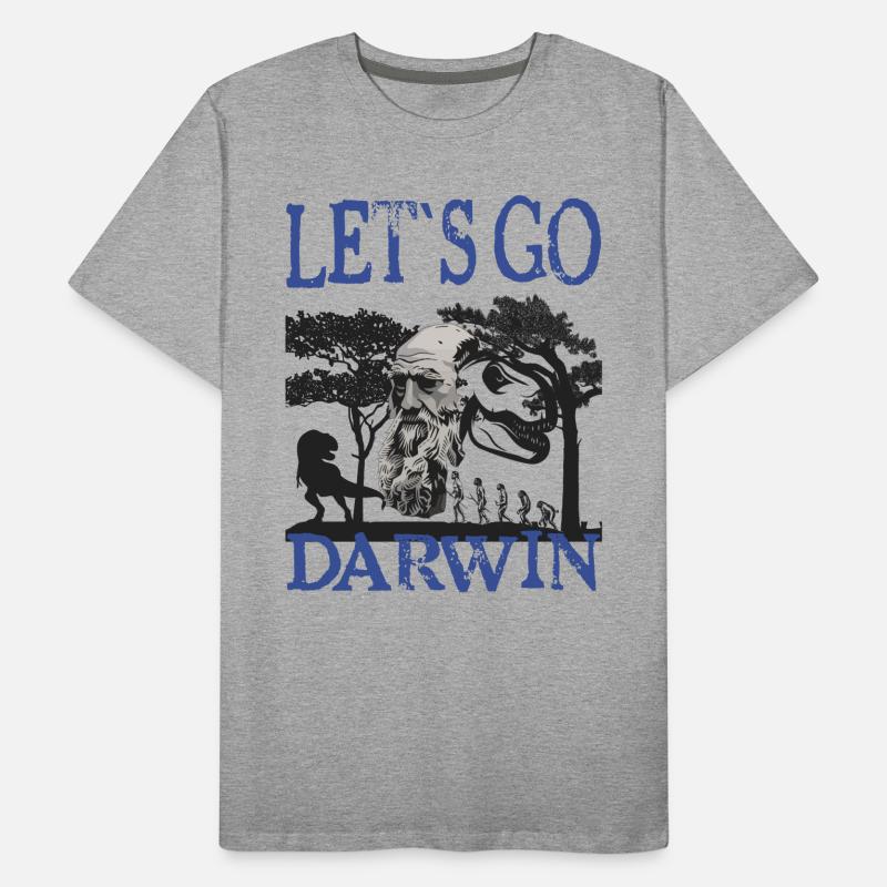 Charles Darwin Evolution textile gift idea Men's Premium Organic T-Shirt