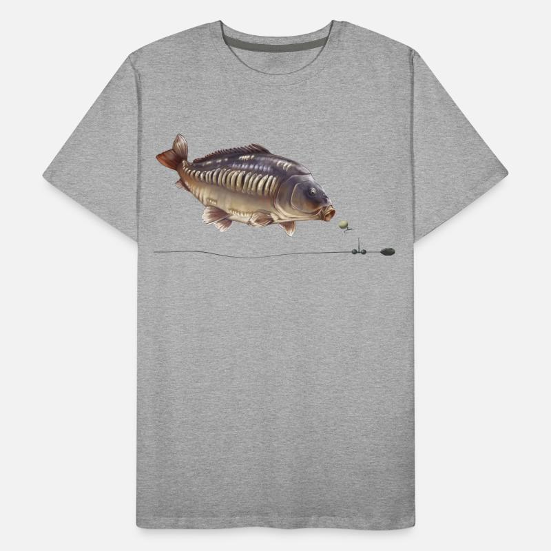 Conception du gréement de pêche Mirror Carp Chod T-shirt bio Premium Homme