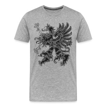 Vorpommern Greif - Männer Premium Bio T-Shirt - Grau meliert - Vorne - Damien (186cm)