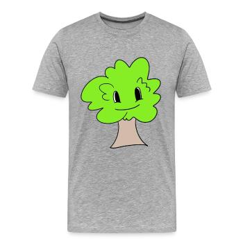 Arbre - T-shirt bio Premium Homme - gris chiné - Devant - Damien (186cm)