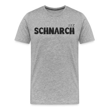 Schnarch zzz - Männer Premium Bio T-Shirt - Grau meliert - Vorne - Damien (186cm)