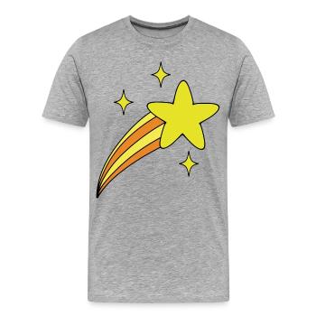 Star with tail - Men's Premium Organic T-Shirt - heather grey - Front - Damien (186cm)