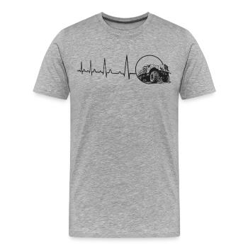 Heartbeat Kraz GDR Truck - Men's Premium Organic T-Shirt - heather grey - Front - Damien (186cm)