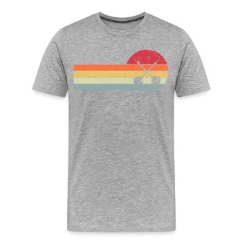 Fléchettes Fléchettes Joueurs de fléchettes Fléchettes - T-shirt bio Premium Homme - gris chiné - Devant - Damien (186cm)