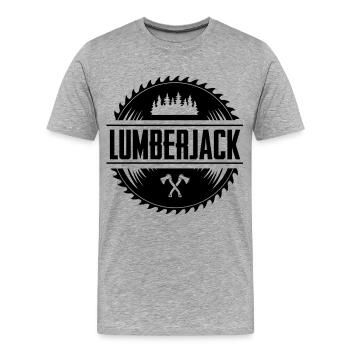 Bûcheron - T-shirt bio Premium Homme - gris chiné - Devant - Damien (186cm)