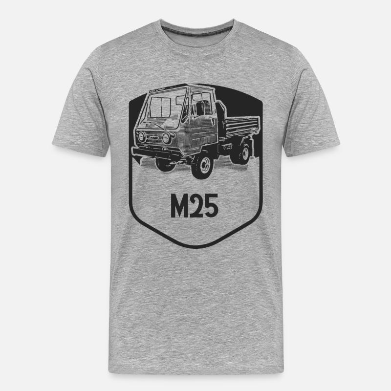 M25 Multicar DDR Klassiker - Männer Premium Bio T-Shirt - Grau meliert