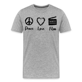 Clapperboard - Men's Premium Organic T-Shirt - heather grey - Front - Damien (186cm)