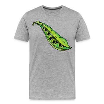 Pea Skull - Men's Premium Organic T-Shirt - heather grey - Front - Damien (186cm)