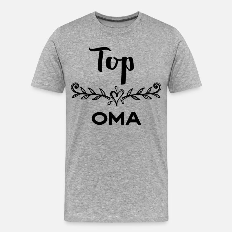 Oma Statement Großmutter Gratulation Superoma - Männer Premium Bio T-Shirt - Grau meliert